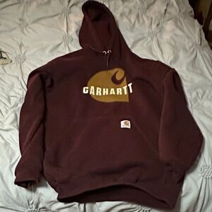 Carhartt Men's Maroon Hoodie Sweater